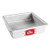 Fat Daddio's PSQ-772 54.3 Oz. Aluminum 14 Gauge Square Solid Bottom Cake Pans