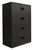 Omcan USA 13076 36" Charcoal Black Four Drawers Lateral Filing Cabinet