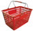 Omcan USA 13025 50 Lbs. Red Shopping Hand Basket