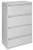Omcan USA 45791 36" Wide Light Gray Lateral File Cabinet with Four Drawers