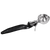 Thunder Group SLDS030L 1 Oz. Black Stainless Steel Ergonomic Handle #30 Lever Disher
