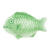 Thunder Group 1200CFG 12" Light Green Melamine Festive Fish Shaped Fish Platter