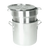 Thunder Group ALSKDB004 20 Qt. Aluminum Mirror Finish with Inset and Cover Double Boiler Set