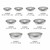Thunder Group ALSB005 13.25" Dia. x 4" H Aluminum Perforated Tapered Edges Asian Style Colander