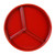 Thunder Group NS608-1R 8.25" Dia. NuStone Red Melamine Round Divided Server