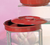 Thunder Group NS608CR 8.25" Dia. NuStone Red Melamine Tortilla or Divided Server Lid
