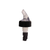 Thunder Group PLPR063C 0.63 Oz. Black Tail Clear Spout SAN (Plastic) Liquor Pourer