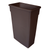 Thunder Group PLTC023B 23 Gal. Brown Plastic Rectangular Flat Bottom Trash Can