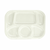 Thunder Group ML803W 13" W x 9.5" D White Melamine Rectangular 6 Compartments Tray