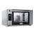 Cadco XAFT-04FS-LD 4 Pans Stainless Steel 1 Deck Full or Standard Size Bakerlux LED Heavy-Duty Convection Oven - 208-240 Volts