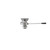 Component Hardware D15-7510-RM 3.5" Sink Opening Stainless Steel Top-Line Universal Lever Handle Waste Outlet