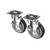 Component Hardware CSTPK-5PUP 5" Black Polyolefin Wheel Universal Plate Medium Duty Expanding Stem Caster Pack