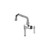 Component Hardware KL55-7008-SE1 8" Stainless Steel Swing Spout Pre-Rinse Add-On Faucet