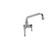 Component Hardware KL55-7008-SE1 8" Stainless Steel Swing Spout Pre-Rinse Add-On Faucet