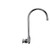 Component Hardware TLL13-8101-SE1Z 8" Centers Stainless Steel Gooseneck Spout Ceramic Wall Mount Top-Line Faucet