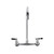 Component Hardware TLL13-8101-SE1Z 8" Centers Stainless Steel Gooseneck Spout Ceramic Wall Mount Top-Line Faucet