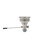 Component Hardware D23-4151 6.5" Sink Opening Nickel Plated Cast Bronze Box Pattern Encore Lever Handle Drain with Overflow Outlet