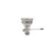 Component Hardware D23-4151 6.5" Sink Opening Nickel Plated Cast Bronze Box Pattern Encore Lever Handle Drain with Overflow Outlet