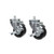 Component Hardware CSTPK-3BTS 3" Dia. Black Polyolefin Wheel Swivel Threaded Stem Caster Pack
