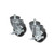 Component Hardware CSTPK-3BTS 3" Dia. Black Polyolefin Wheel Swivel Threaded Stem Caster Pack