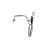 Component Hardware KL71-3000 72" Stainless Steel Flexible Hose Single Hole Wall Mount Encore Pot Filler Assembly