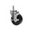 Component Hardware CMT1-5BBN 5" Dia. Black Polyolefin Wheel Swivel Side Brake Medium Duty Threaded Stem Caster