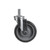 Component Hardware CMT2-5RPB 250 Lbs. Gray Polyurethane Swivel Threaded Stem Caster