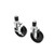 Component Hardware CSTPK-5PES 5" Dia. Black Polyolefin Wheel Swivel Expanding Stem Caster Pack