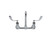 Component Hardware KL54-8100-RE4 8" Centers Stainless Steel Gooseneck Spout Ceramic Wall Mount Encore Faucet
