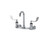 Component Hardware KL54-8100-RE4 8" Centers Stainless Steel Gooseneck Spout Ceramic Wall Mount Encore Faucet