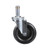 Component Hardware C99-1050 5" Dia. Black Polyolefin Swivel Medium Duty Shelving Caster