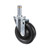 Component Hardware C99-1050 5" Dia. Black Polyolefin Swivel Medium Duty Shelving Caster