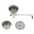 Component Hardware D63-4160 6.5" Sink Opening Nickel Plated Bronze Encore Twist Handle Waste Outlet