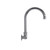 Component Hardware KL72-9002-R 6" Stainless Steel Gooseneck Spout Wall Mount Encore Spout Base