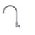 Component Hardware KL72-9002-R 6" Stainless Steel Gooseneck Spout Wall Mount Encore Spout Base