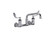 Component Hardware KL54-8008-SE4 8" Centers Stainless Steel Compression Wall Mount Encore Faucet