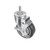 Component Hardware CMT1-5PBB 5" Dia. Blue Polyurethane Wheel Swivel Side Brake Medium Duty Threaded Stem Caster
