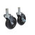 Component Hardware CSTPK-5PRS 5" Dia. Black Polyolefin Wheel Swivel Ring Stem Caster Pack