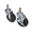 Component Hardware CSTPK-5PRS 5" Dia. Black Polyolefin Wheel Swivel Ring Stem Caster Pack