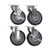 Component Hardware CSTPK-5PUSP 5" Dia. Blue Polyurethane Swivel Plate Caster Pack