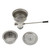 Component Hardware D23-4161 6.5" Sink Opening Nickel Plated Cast Bronze Box Pattern Encore Lever Handle Drain with Overflow Outlet