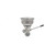 Component Hardware D23-4161 6.5" Sink Opening Nickel Plated Cast Bronze Box Pattern Encore Lever Handle Drain with Overflow Outlet