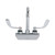 Component Hardware KL45-4100-SE4 4" Centers Stainless Steel Gooseneck Spout Ceramic Wall Mount Encore Faucet
