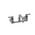 Component Hardware KL54-8106-SE1 8" Centers Stainless Steel Ceramic Wall Mount Encore Faucet