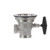 Component Hardware DSS-8000-SP1 3.5" Sink Opening Stainless Steel 5" Rotary Handle Encore Universal Rotary Waste Outlet