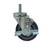 Component Hardware CMT1-4RBB 4" Dia. Gray Polyurethane Wheel Swivel Side Brake Medium Duty Threaded Stem Caster
