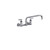 Component Hardware KL54-8112-MK 8" Centers Stainless Steel Ceramic Wall Mount Encore Faucet