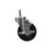 Component Hardware CMT1-4BBN 4" Dia. Black Polyolefin Wheel Swivel Side Brake Medium Duty Threaded Stem Caster