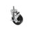 Component Hardware CMT1-4BBN 4" Dia. Black Polyolefin Wheel Swivel Side Brake Medium Duty Threaded Stem Caster