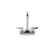 Component Hardware TLL15-4100-SE1Z 4" Centers Stainless Steel Gooseneck Spout Ceramic Wall Mount Top-Line Faucet